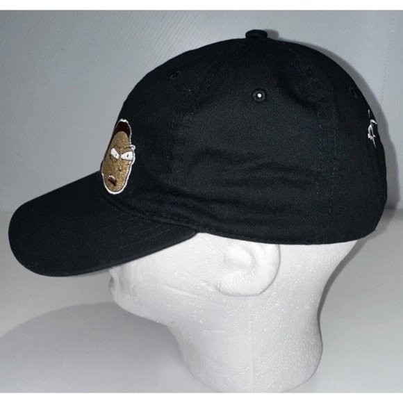 Rick & Morty HEADS Adult-swim ADJUSTABLE BLACK Hat Cap EMBROIDERED Adult Swim - Picture 3 of 9